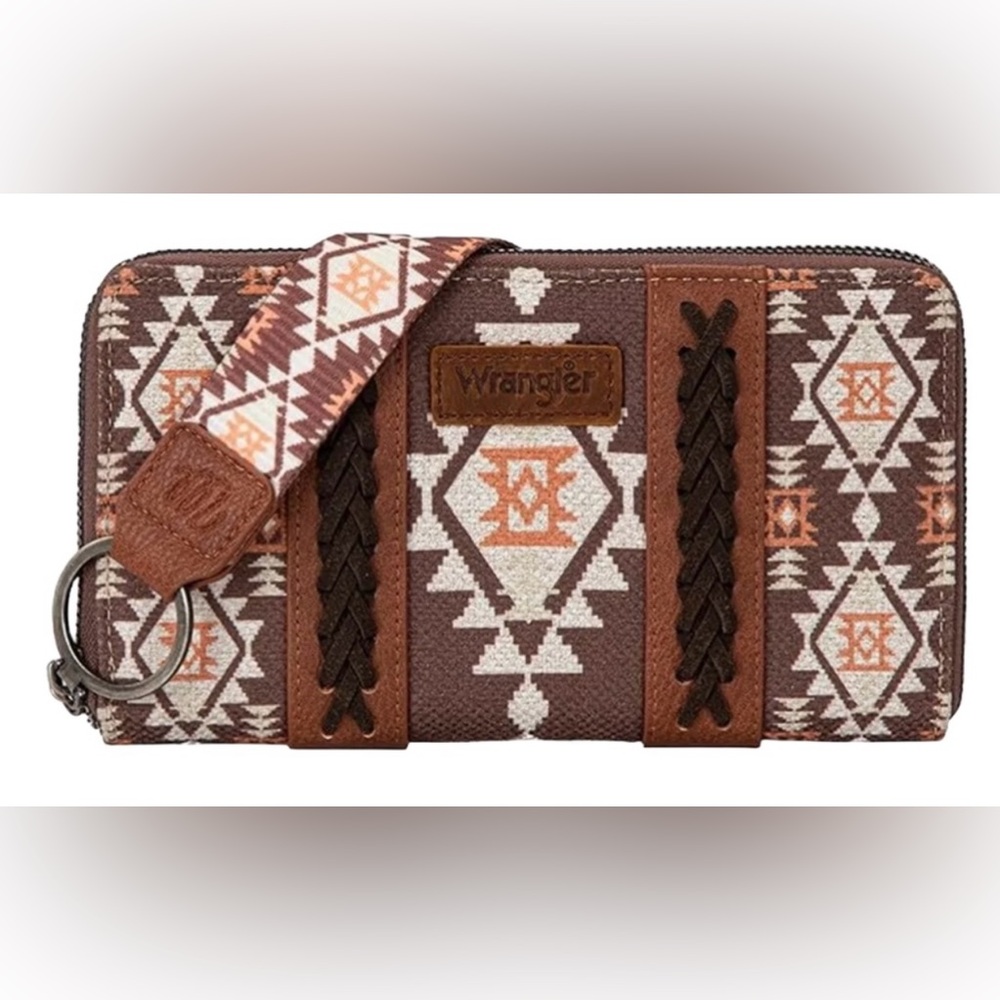 Wrangler Southwestern‎ Ladies Wallet Purses  WG2203 W006CF Coffee Color New NIP